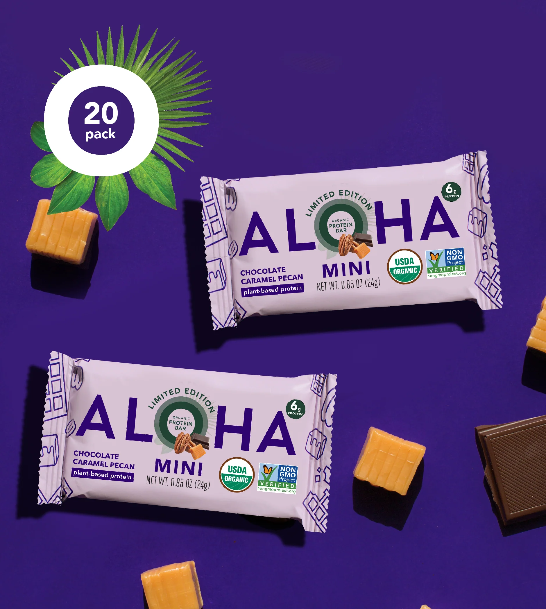 Mini Bars - Chocolate Caramel Pecan