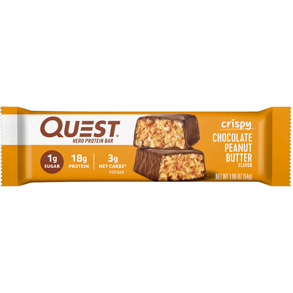 Chocolate Peanut Butter Crispy Hero Protein Bars