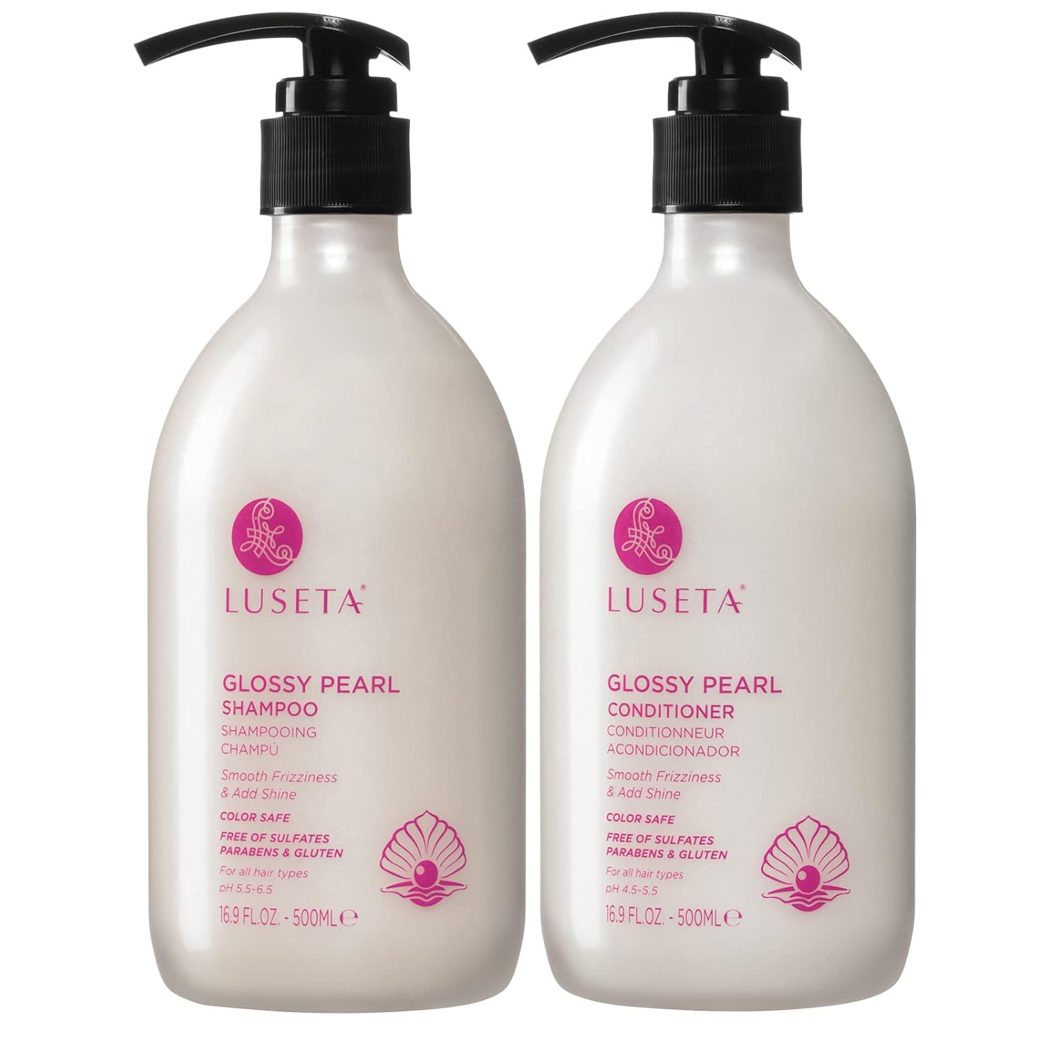 Luseta Biotin Shampoo and Conditioner for HairGrowth - Thickening Shampoo for Thinning Hair andHair Loss - Infused with Argan Oil to Repair DamagedDry Hair - Sulfate Free Paraben Free-2 x 16.9 fl oz