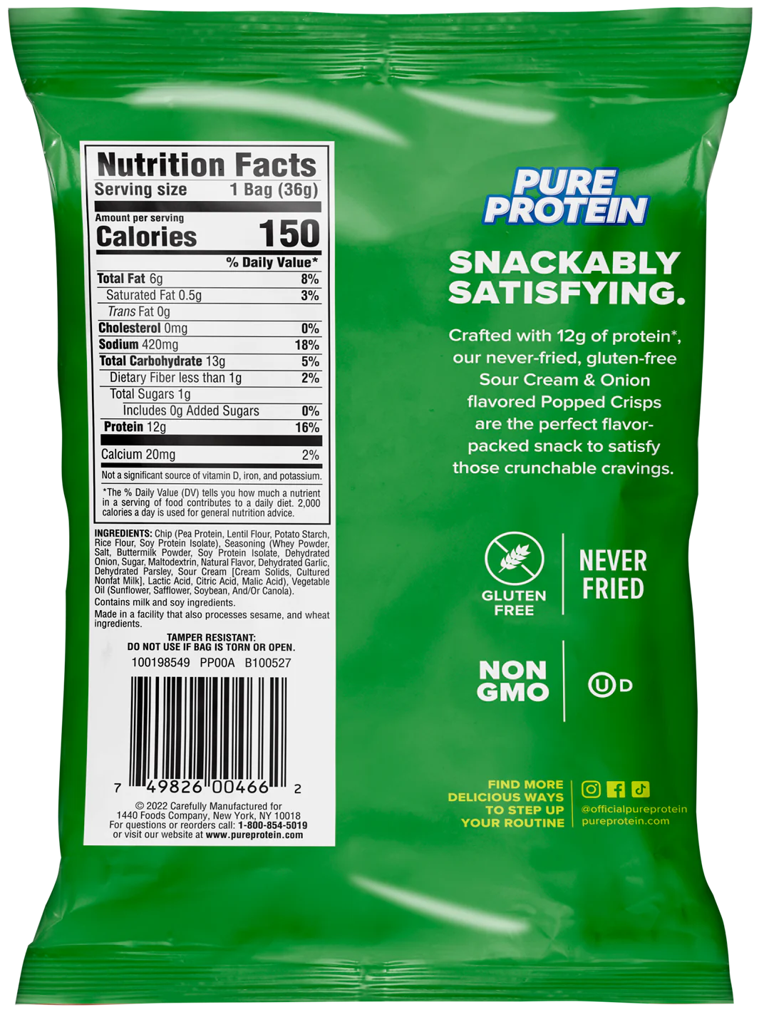 Sour Cream & Onion Popped Crisps