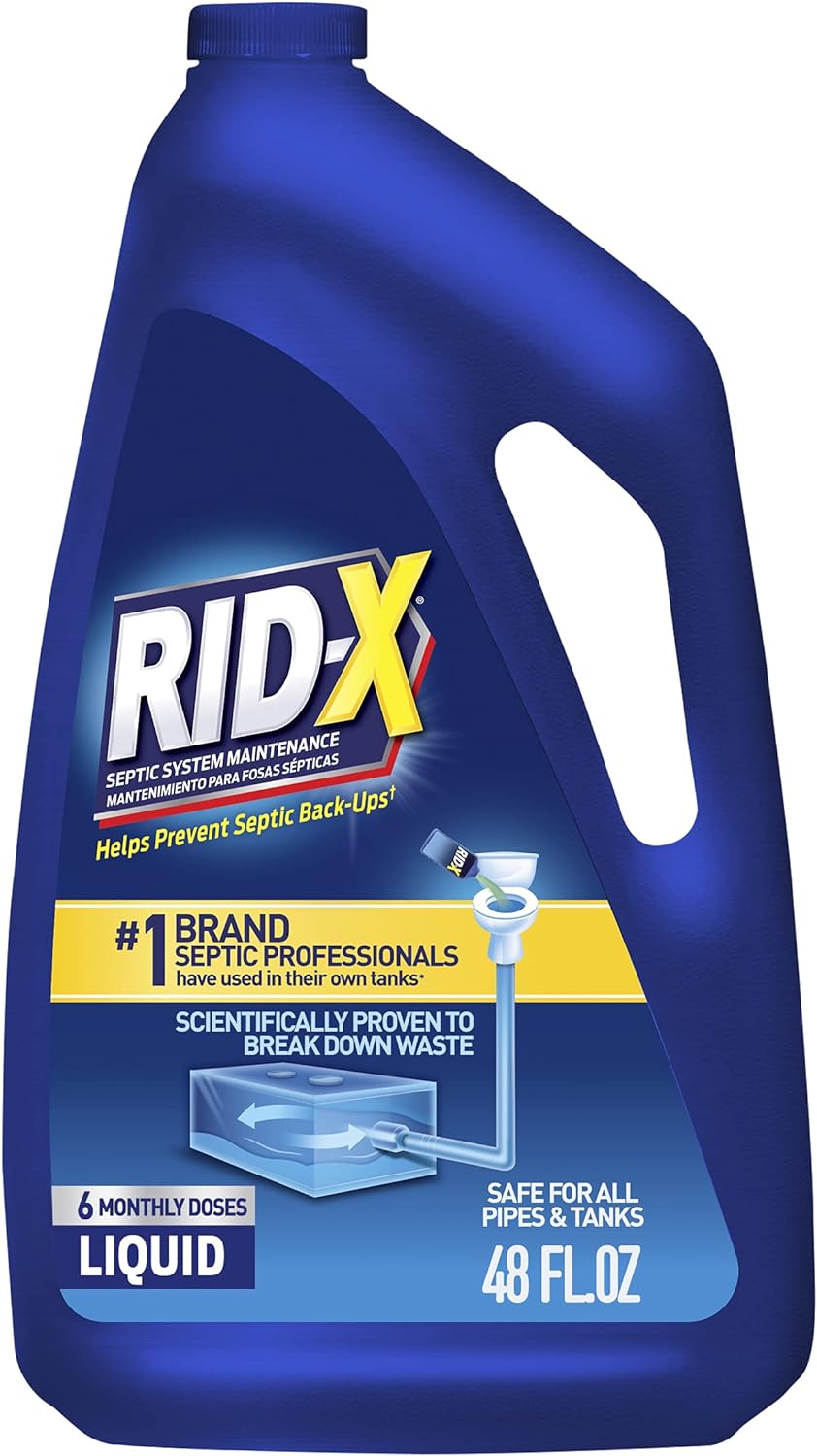 RID-X Septic Treatment, Septic Tank Treatment, 6 Month Supply Of Liquid, 48 oz