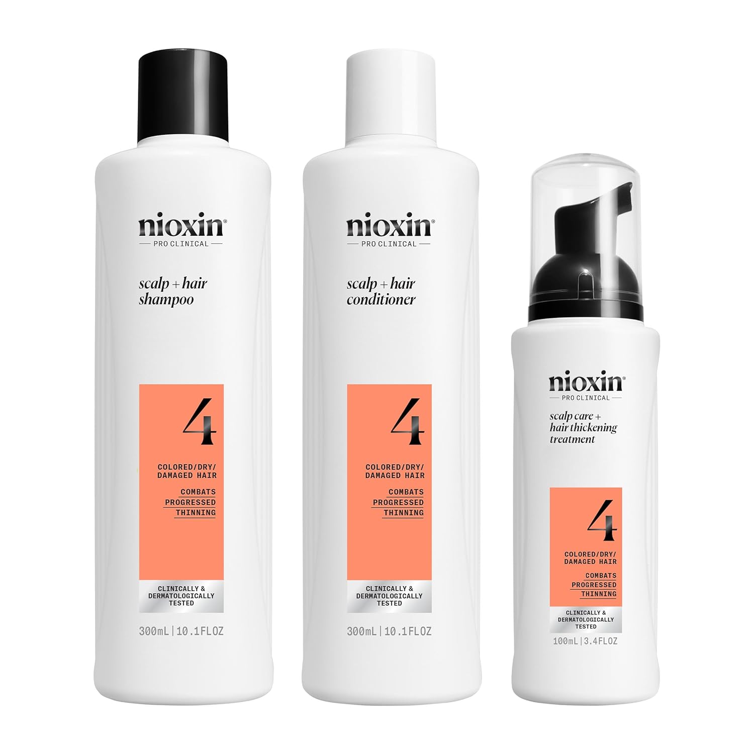 Nioxin Scalp + Hair Thickening System 2 - Hair Thickening System for Natural Hair with Progressed Thinning, Full Size (Packaging May Vary)