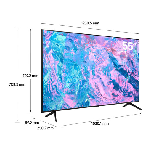 2024 Limited Time Deal + Free Shipping】Samsung 55 Inch TV Crystal UHD Crystal Processor 4K Hub – UA55CU7000UXZN(2023 Model)