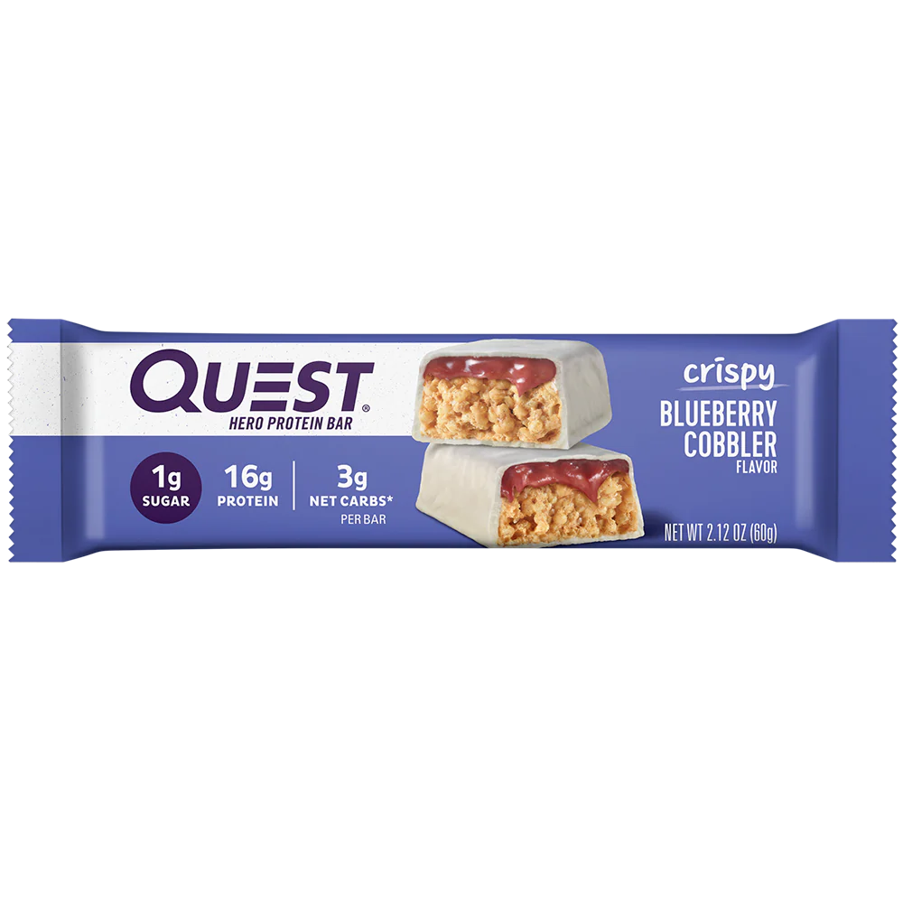 Blueberry Cobbler Crispy Hero Protein Bars