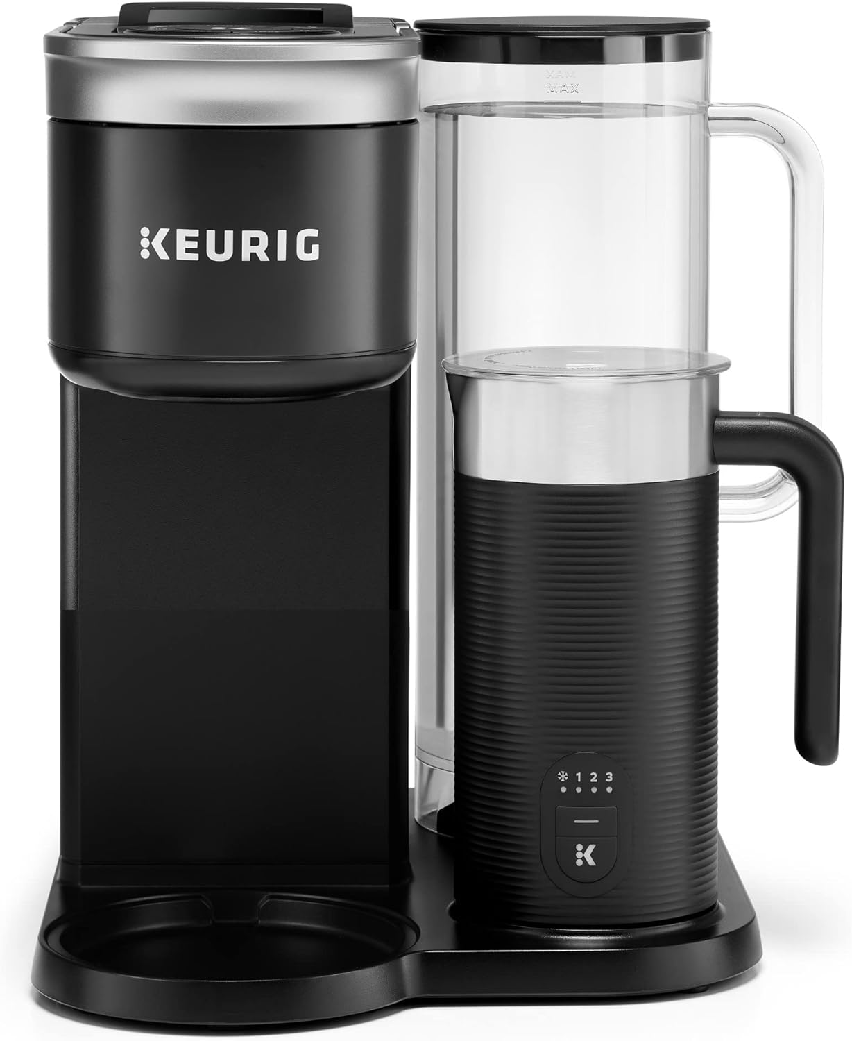 Keurig K-Cafe K-Duo Single Serve Coffee, Latte and Cappuccino Maker, 32 K-Cup Pods, Dark Charcoal