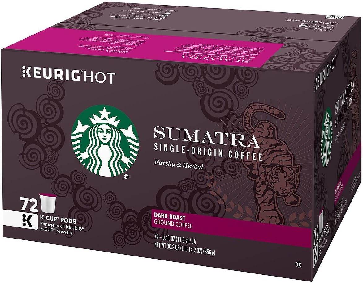 Starbucks K-Cup Coffee Pods, Dark Roast Coffee, French Roast for Keurig Brewers, 100% Arabica, 4 boxes (96 pods total)