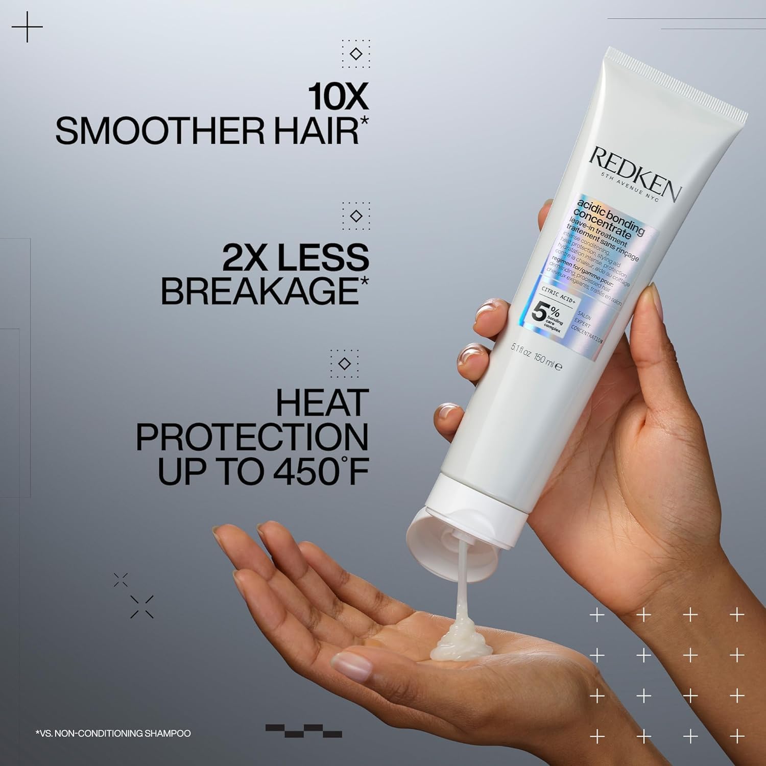 Redken Bonding Leave In Conditioner for Damaged Hair | Acidic Bonding Concentrate | Leave In Hair Repair Treatment | Strengthens Weak Hair | Safe for Color-Treated Hair & All Hair Types