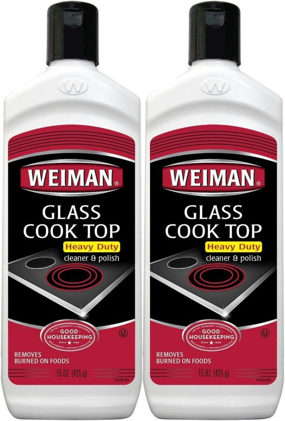 Weiman Non-Abrasive, No Scratch Induction Glass Ceramic Stove Cooktop Heavy Duty Cleaner and Polish, 20 Ounce