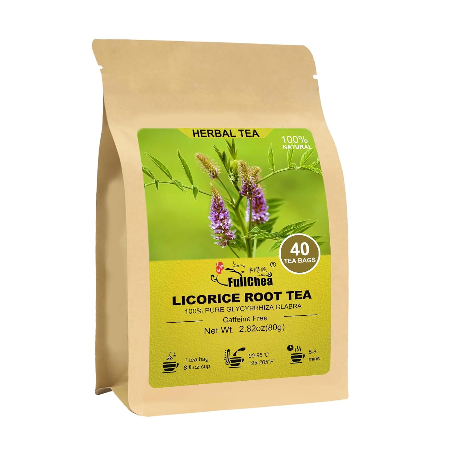FullChea -Mullein Leaf Tea Bags, 20 Teabags, 3g/bag For Lungs - Non-GMO - Caffeine-free - Natural Healthy Herbal Tea For Detox & Respiratory Support