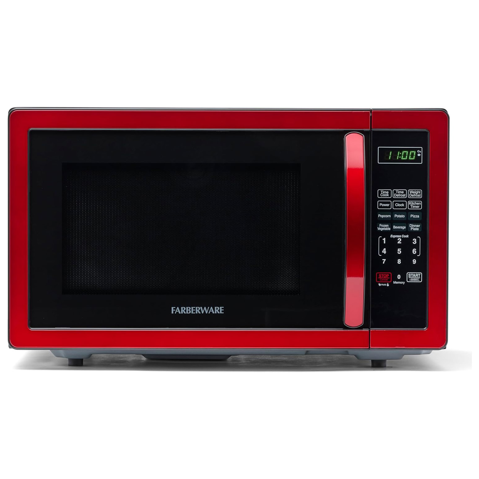 Farberware Countertop Microwave 1000 Watts, 1.1 cu ft - Microwave Oven With LED Lighting and Child Lock - Perfect for Apartments and Dorms - Easy Clean Stainless Steel