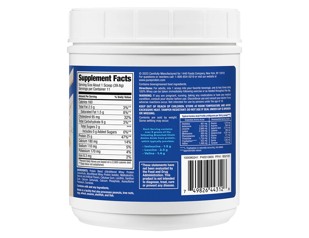 Vanilla Milkshake 100% Whey Protein Powder -  (1 lb. Canister)