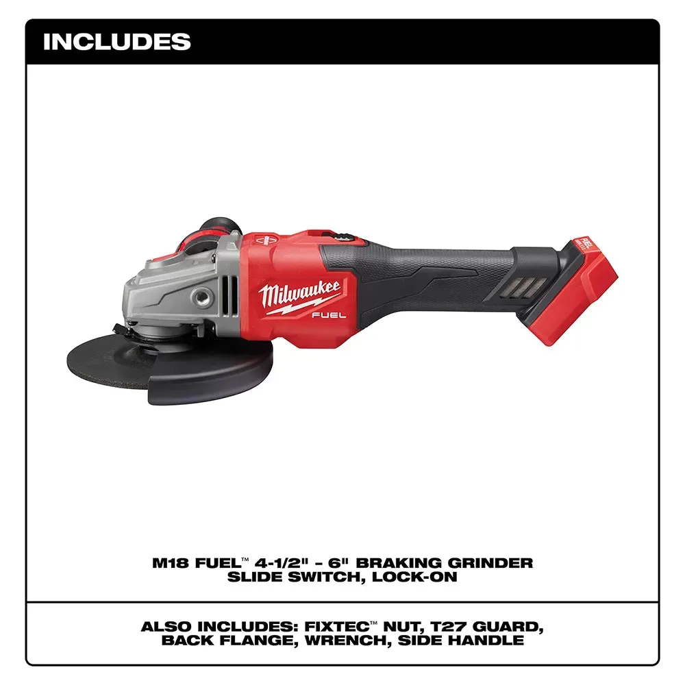 Milwaukee Pre-Sale 2981-20 M18 FUEL 18V  4-1/2 - 6 Inch Slide Switch Grinder, Bare Tool
