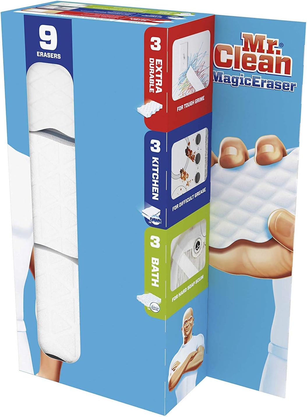 Mr. Clean Magic Eraser Extra Durable, Cleaning Pads with Durafoam, 4 count