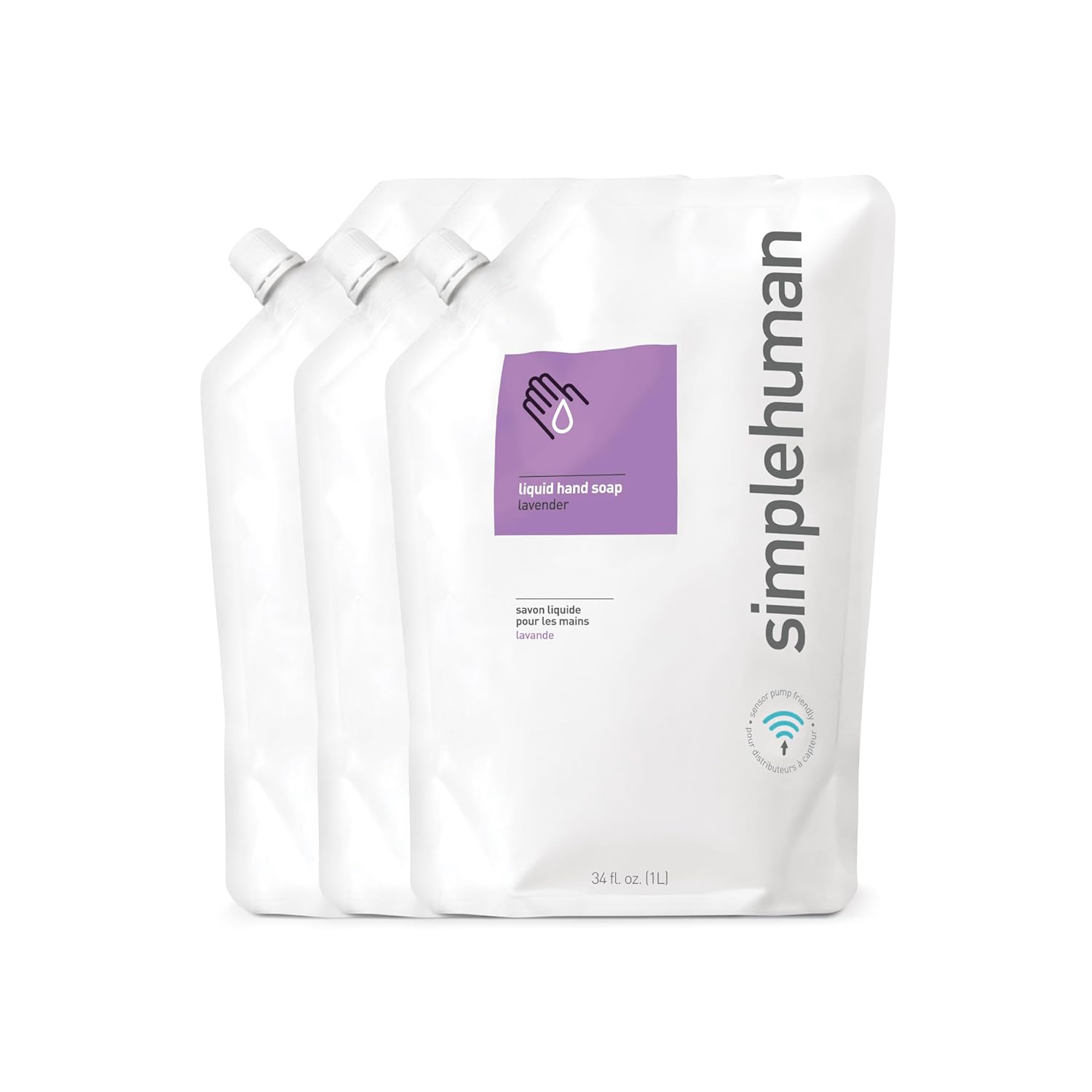 simplehuman Lavender Moisturizing Liquid Hand Soap Refill Pouch, 34 Fl. Oz.