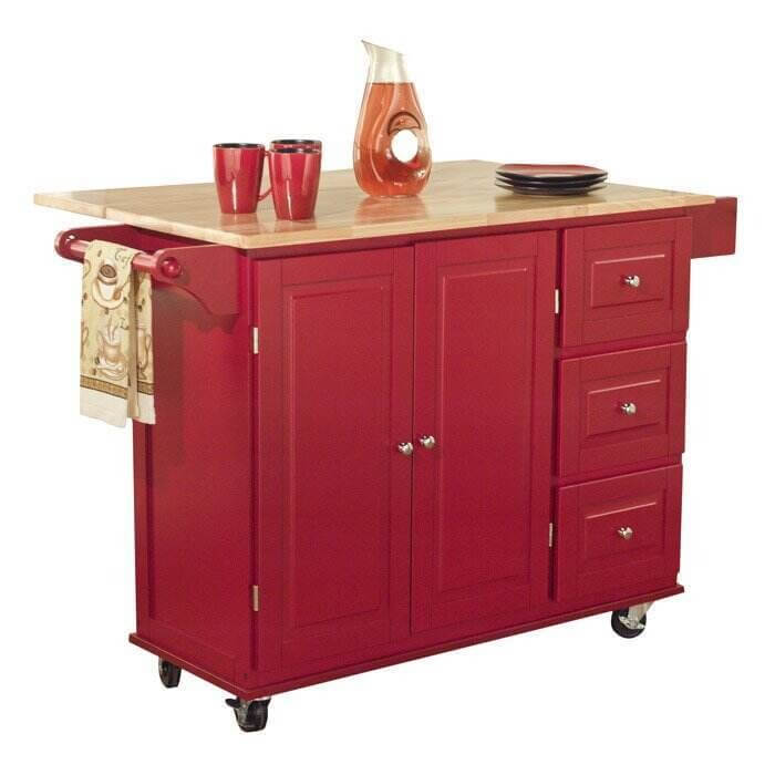 Wayfair® Hardy Solid Wood Kitchen Cart