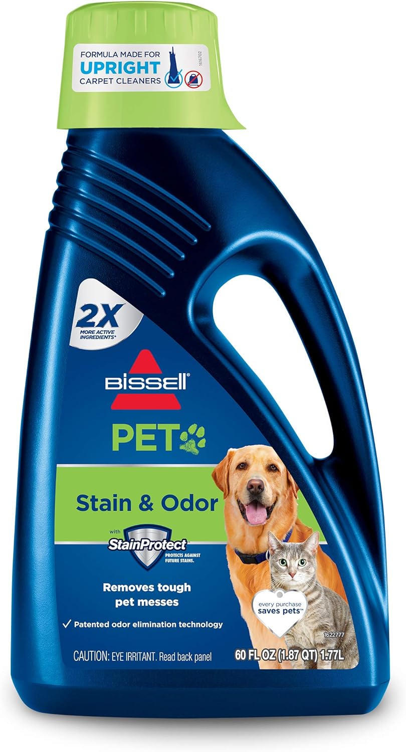 Bissell 2X Pet Stain & Odor Full Size Machine Formula, 60 Ounces, 99K5A, 60-Ounce, No Color, Fl Oz