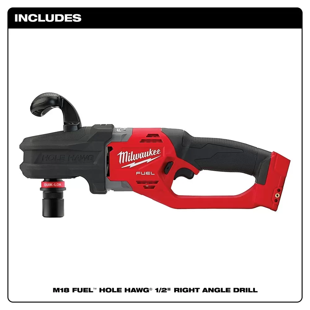 Milwaukee Pre-Sale 2808-20 M18 FUEL HOLE HAWG Right Angle Drill w/ QUIK-LOK - Bare Tool