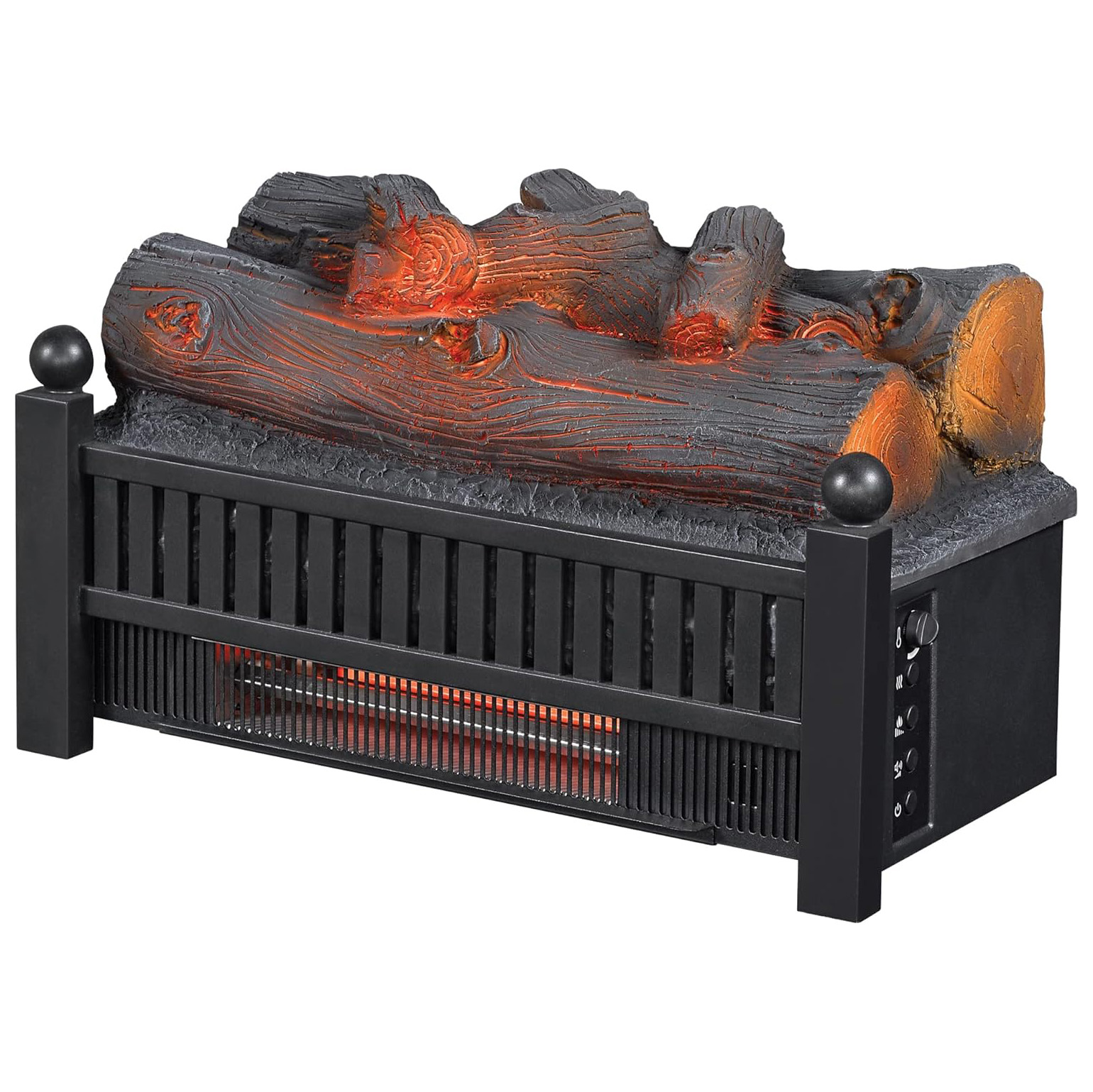 duraflame Electric Log Set 400 Sq Ft Heater, Faux Logs Insert with Lifelike Flames for Existing Fireplaces, Remote Control Included