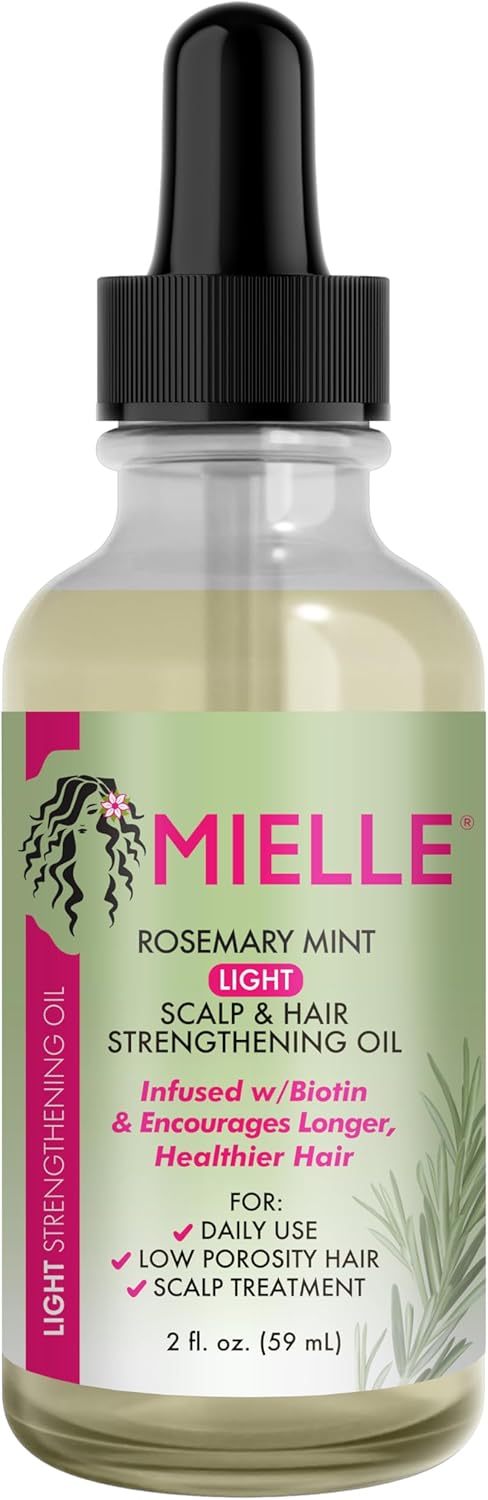 Mielle Organics Rosemary Mint Scalp & Hair Strengthening Oil for All Hair Types, 2 Ounce