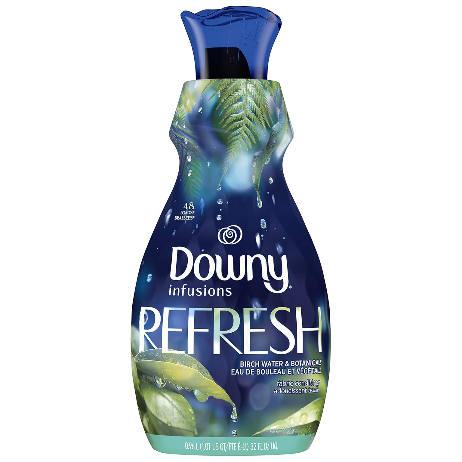 Downy Infusions Laundry Fabric Softener Liquid, CALM, Lavender and Vanilla Bean Scent, 56 fl oz (Pack of 2)