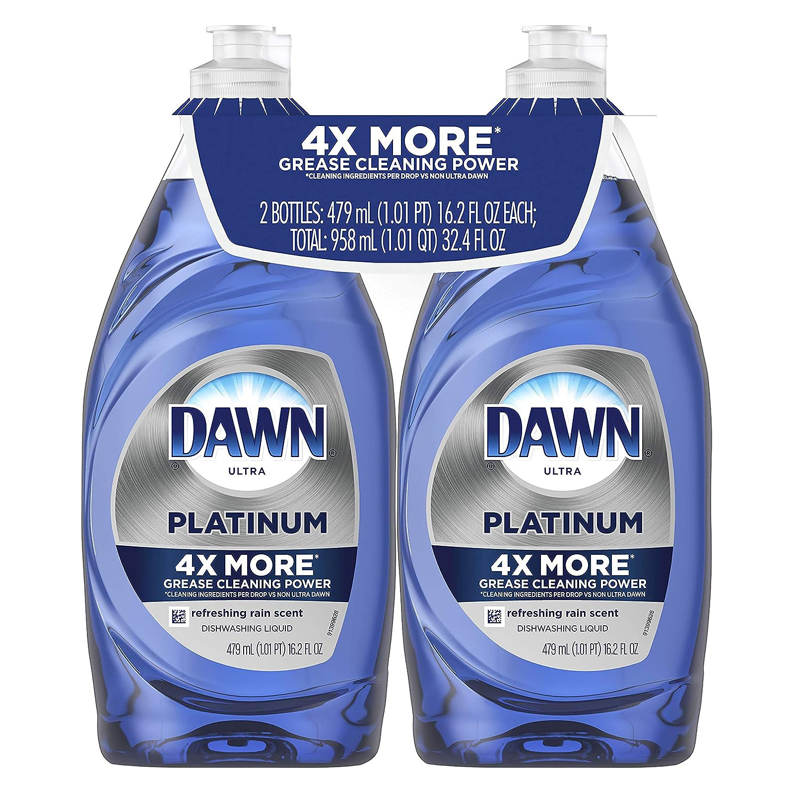 Dawn Platinum Dishwashing Liquid Dish Soap, Refreshing Rain Scent, 32.7 fl oz