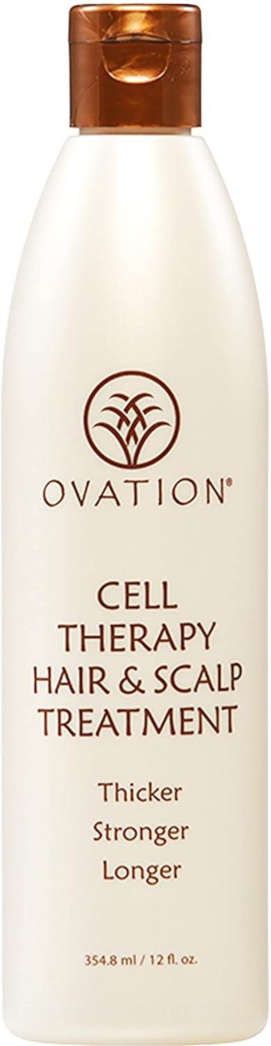 Ovation Hair Cell Therapy Hair Growth & Scalp Treatment for Men & Women - For All Hair Types, Helps Reduce Breakage & Split Ends - No Minoxidil, Sulfates, or Parabens - With Biotin, Vitamin B5, Aloe