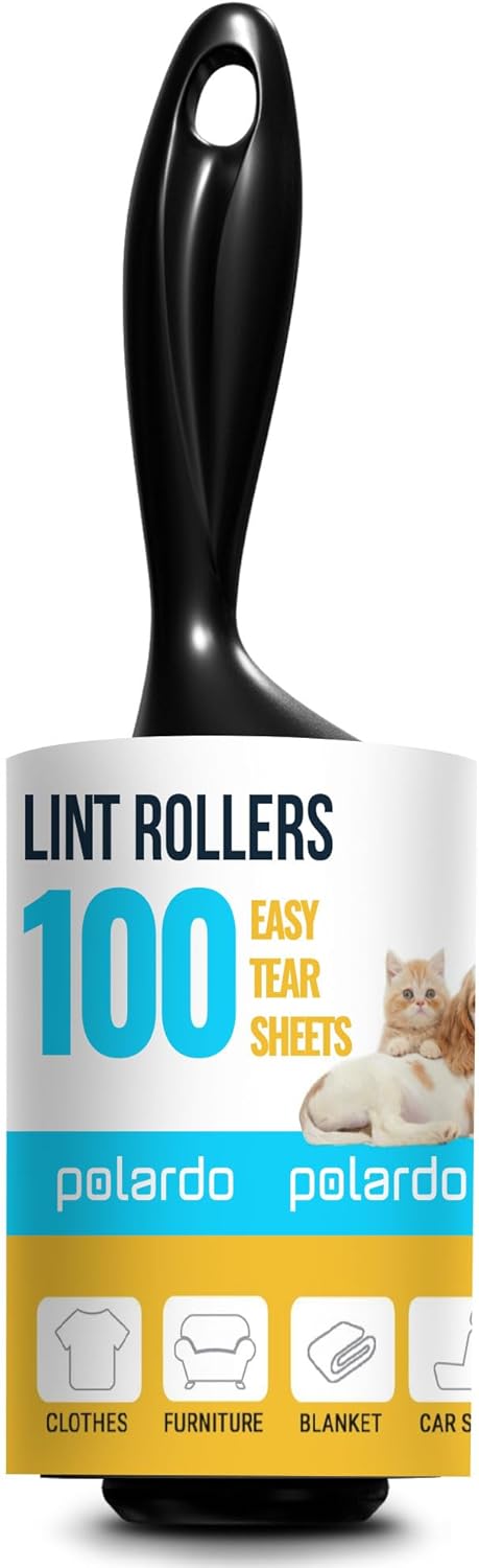 Lint Rollers for Pet Hair, Sticky, Remover for Couch, Clothes Furniture and Carpet. Lint Roller Dog Hair Remover Cat Hair, Animal Hair, Pet Fur, Fuzz. 5 Large Pet Hair Lint Rollers