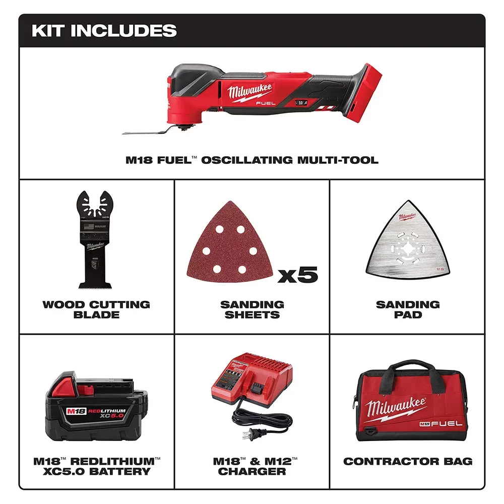 Milwaukee Pre-Sale 2836-21 M18 FUEL 18V Cordless Li-Ion Oscillating Multi Tool Kit
