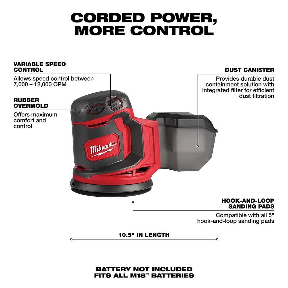 Milwaukee 2648-JB M18 18V Cordless Sander / Jig Saw w/ 5.0 AH Battery