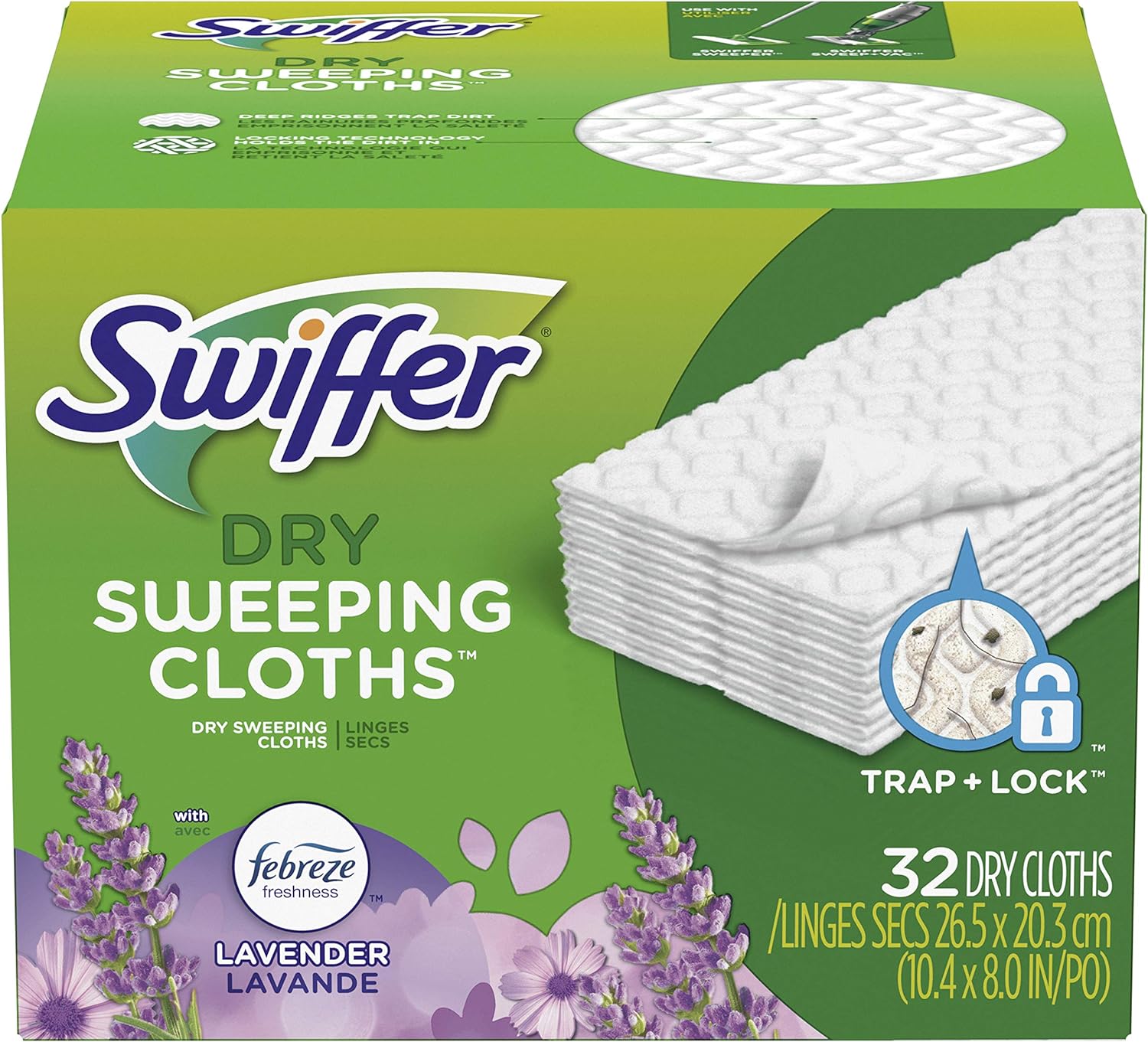 Swiffer Sweeper Dry Sweeping Cloth Refills, Gain Original, 32 Count