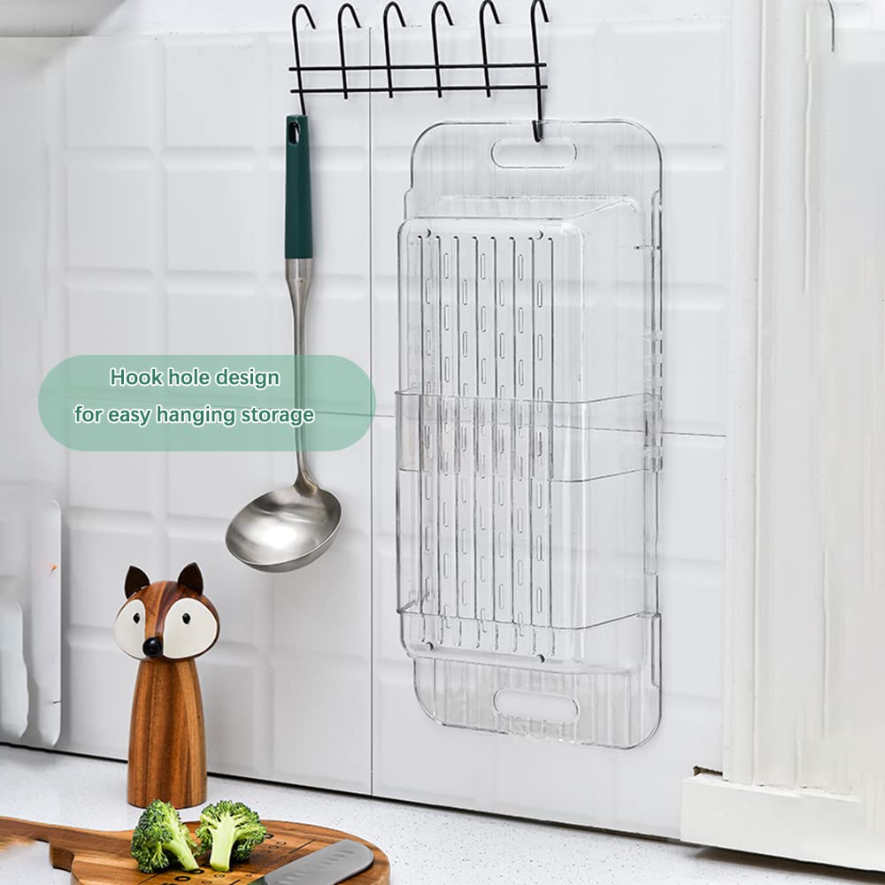 Over the Sink Colander Strainer Basket, Expandable Multifunctional Plastic Colander, Adjustable Drainer Basket, Wash Vegetables and Fruits, Drain Cooked Pasta and Dry Dishes - Transparent