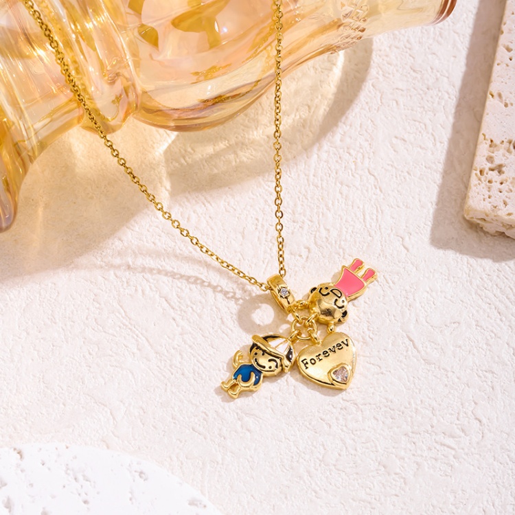 Wholesale Trendy Stainless Steel DIY Charm Necklace