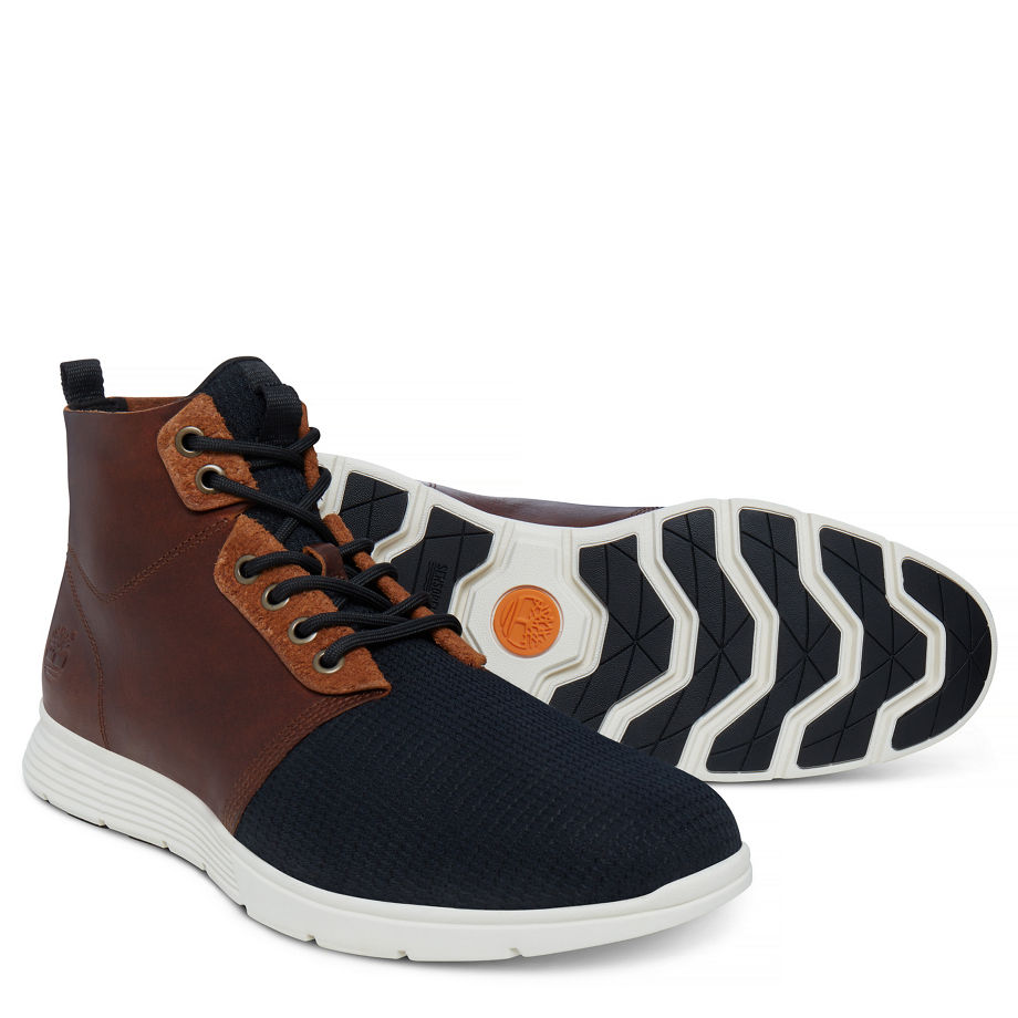 Timberland Men's Killington Leather/Fabric Chukka Brown Wheat Tbl Forty