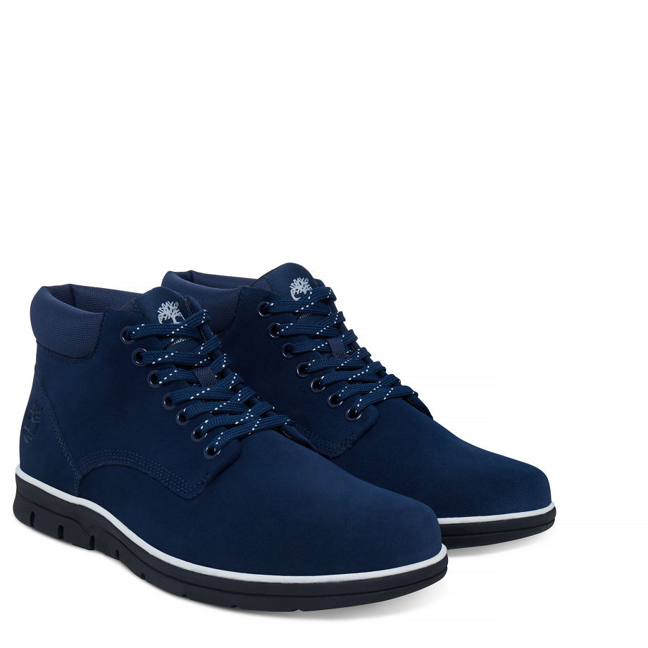Timberland Men's Bradstreet Leather Chukka Navy Black Iris Hammer Ii