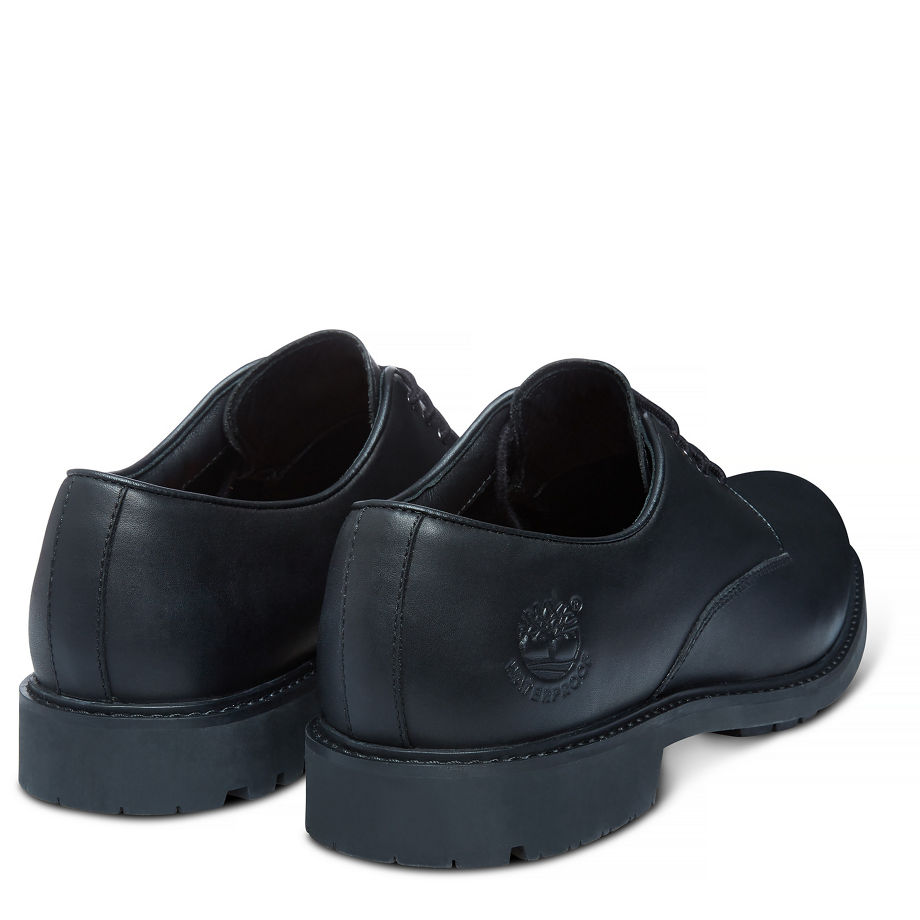 Timberland Men's Stormbuck Plain Toe Oxford Black Black Smooth