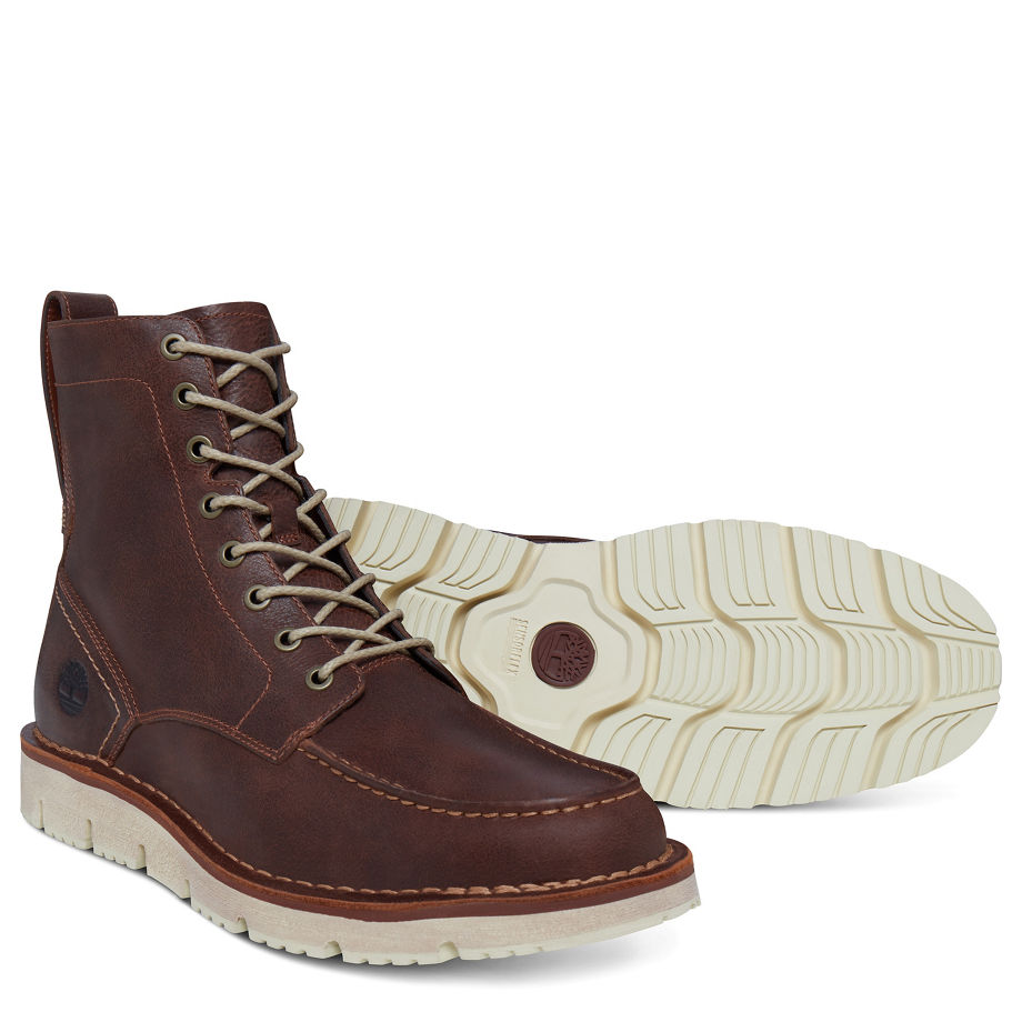 Timberland Men's Westmore Moc Toe Boot Brown Tortoise Shell Dusk