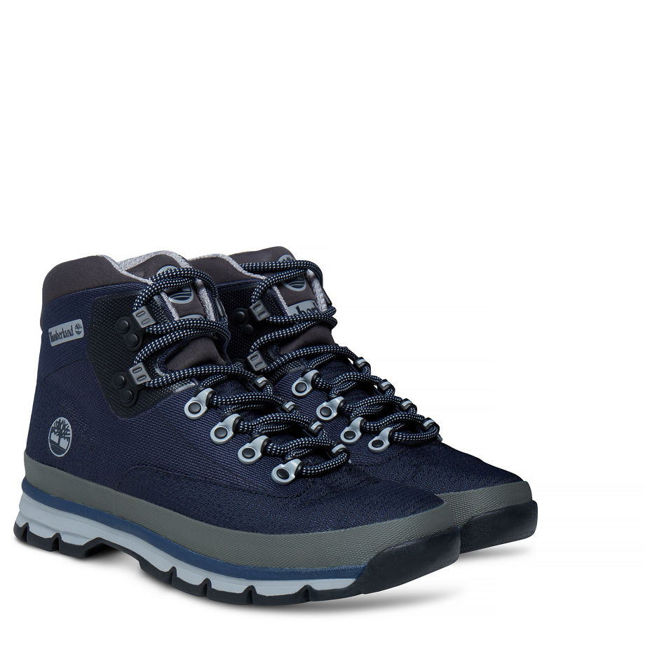 Timberland Men's Euro Hiker Jacquard Boot Navy Black Iris Jaquard