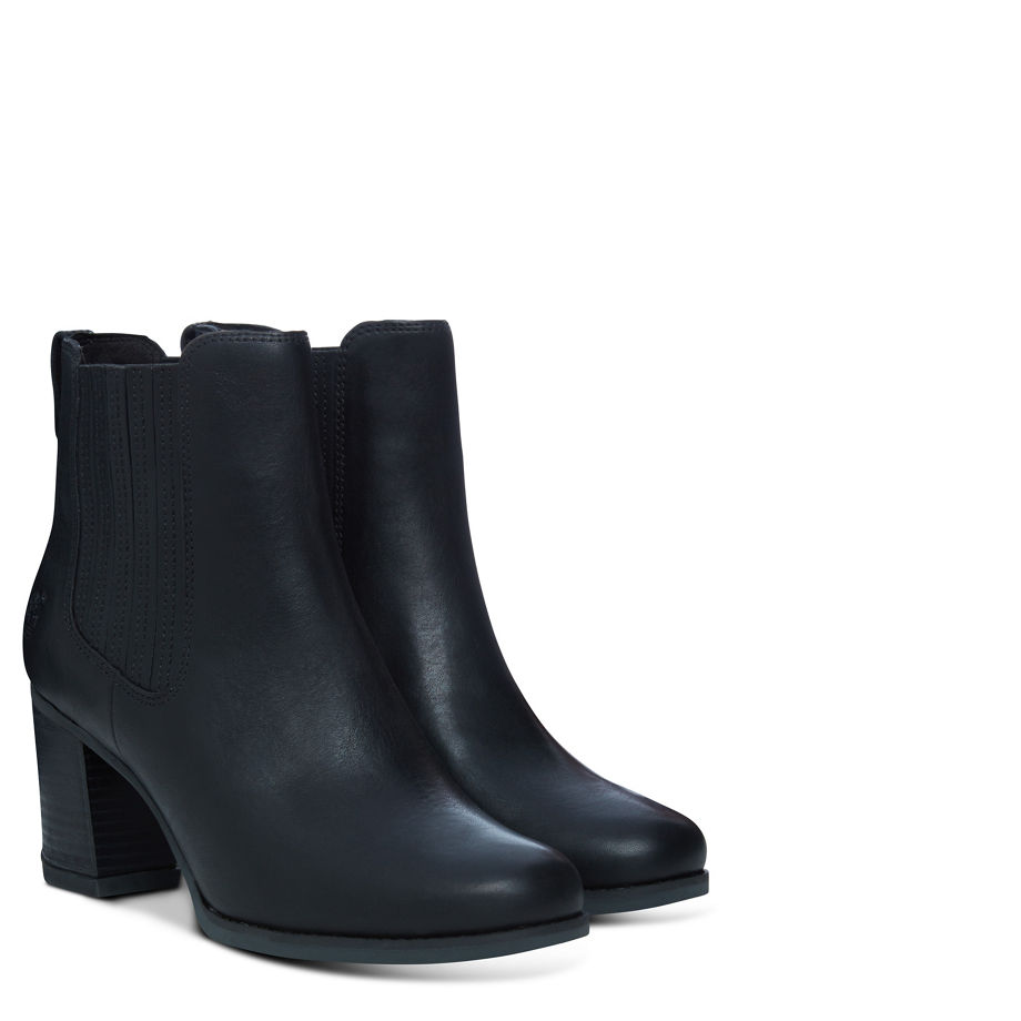 Timberland Women's Atlantic Heights Leather Chelsea Black Jet Black Forty