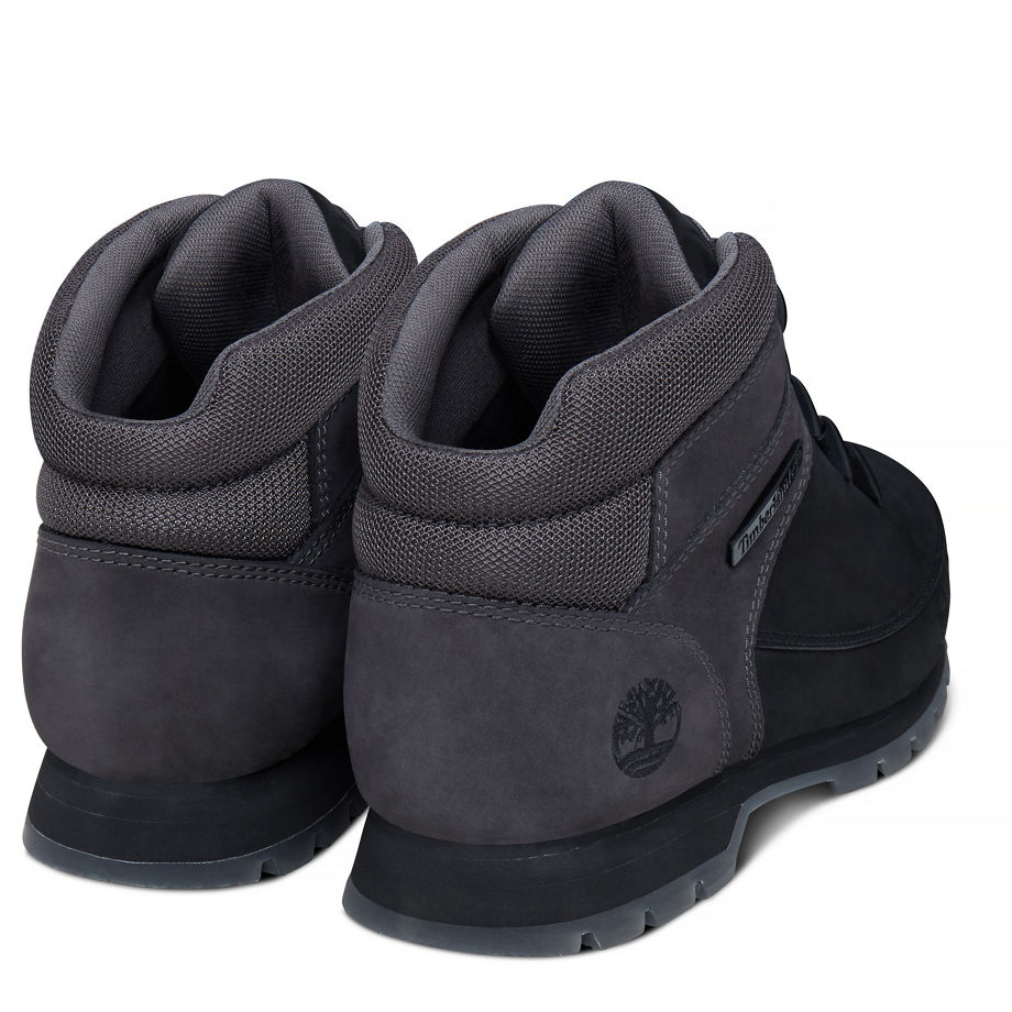 Timberland Men's Euro Sprint Hiker Boot Black Jet Black/Grey
