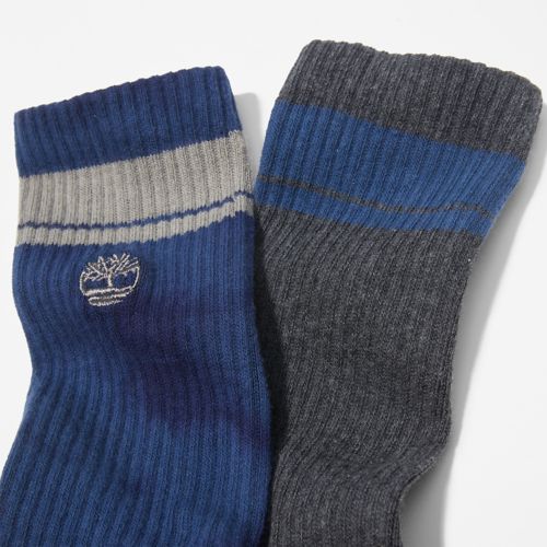 Timberland Men's 2-Pack Tie-Dyed & Striped Crew Socks