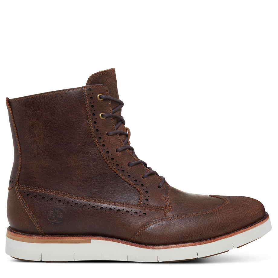 Timberland Men's Preston Hills 6-inch Boot Vintage Brown Light Potting Soil Dusk