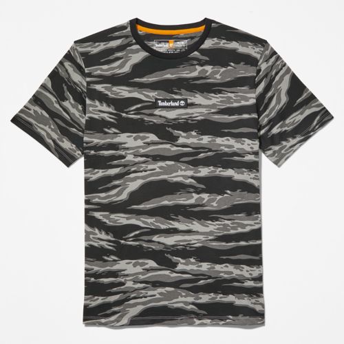Timberland Men's White Tiger Camo-Print T-Shirt