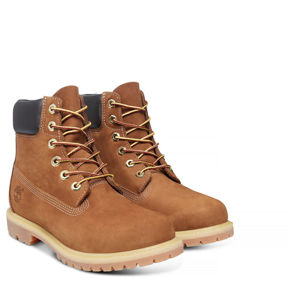 Timberland Women's 6-Inch Premium Boot Brown Rust Waterbuck