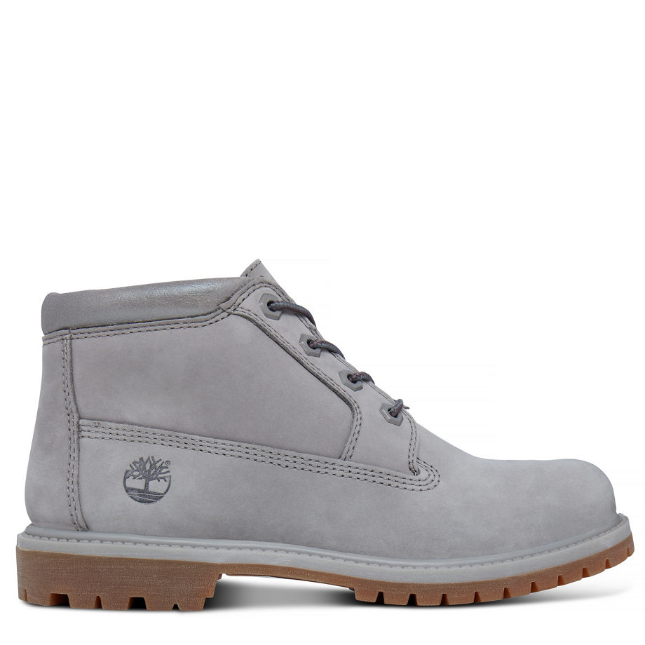 Timberland Women's Nellie Chukka Boot Steeple Grey Steeple Grey Waterbuck W/Steeple Grey Metallic Collar