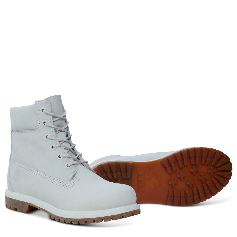 Timberland Women's Icon 6-inch Premium Boot Barely Grey Vaporous Grey Waterbuck Monochromatic