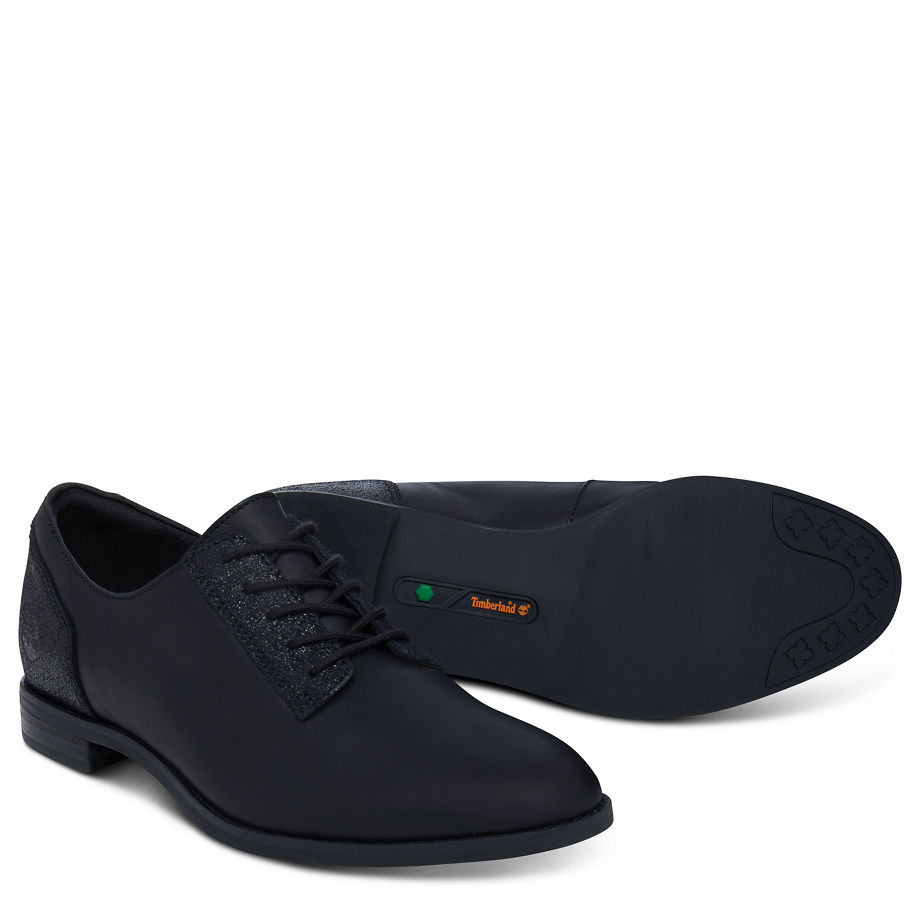 Timberland Women's Preble Oxford Shoe Dark Grey Jet Black Mincio W/Black Charred Suede