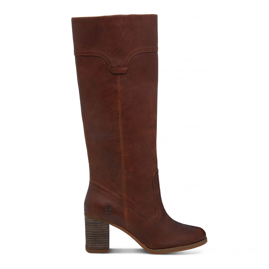 Timberland Women's Atlantic Heights Tall Boot Brown Wheat Forty
