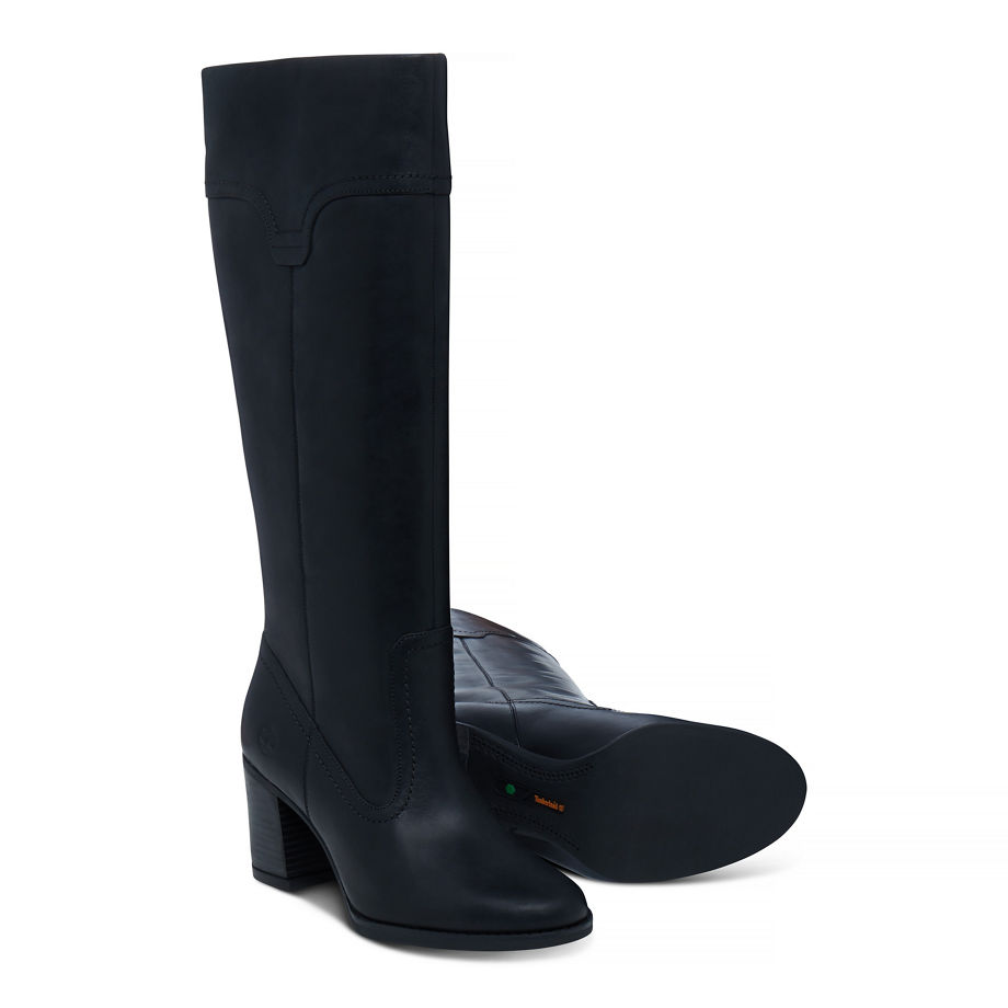 Timberland Women's Atlantic Heights Tall Boot Black Jet Black Forty