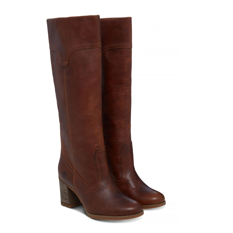 Timberland Women's Atlantic Heights Tall Boot Brown Wheat Forty
