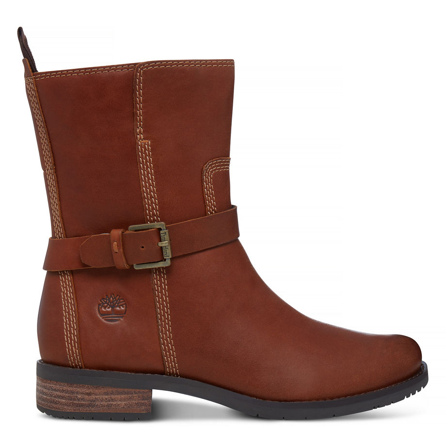 Timberland Women's Venice Park Biker Boot Brown Medium Brown Euro Vintage
